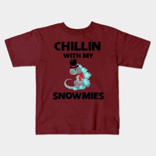 Magzzilla- Chillin with my snowmies Kids T-Shirt